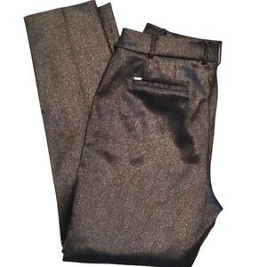 Donna Karan Metallic Black Pants Size 10